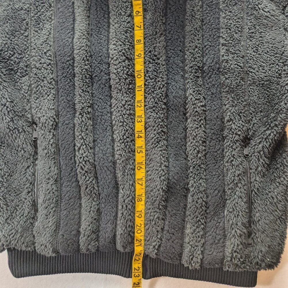 ATHLETA Willow Fleece Sherpa Jacket Women's S Small Black Fuzzy Bomber 599478 - Picture 7 of 16